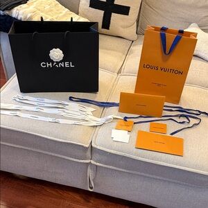 New Authentic Chanel and Louis Vuitton Shopping Bags